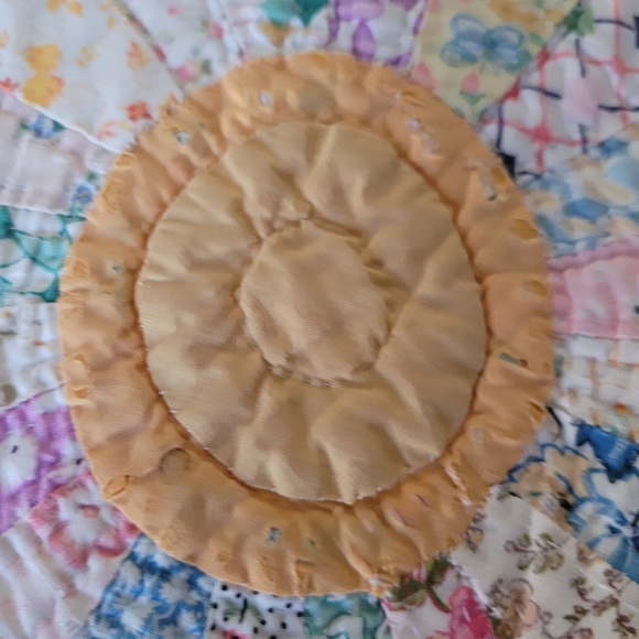 Antique Dresden Plate 1920s Patchwork Quilt 84 x 84 SHIPS TODAY - Picture 7 of 14